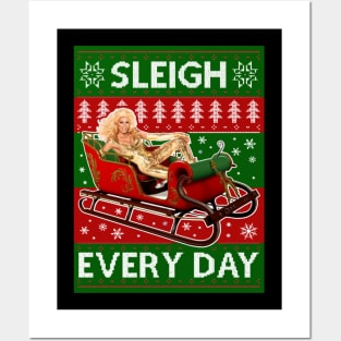 Sleigh Everyday RuPaul Christmas Knit Posters and Art